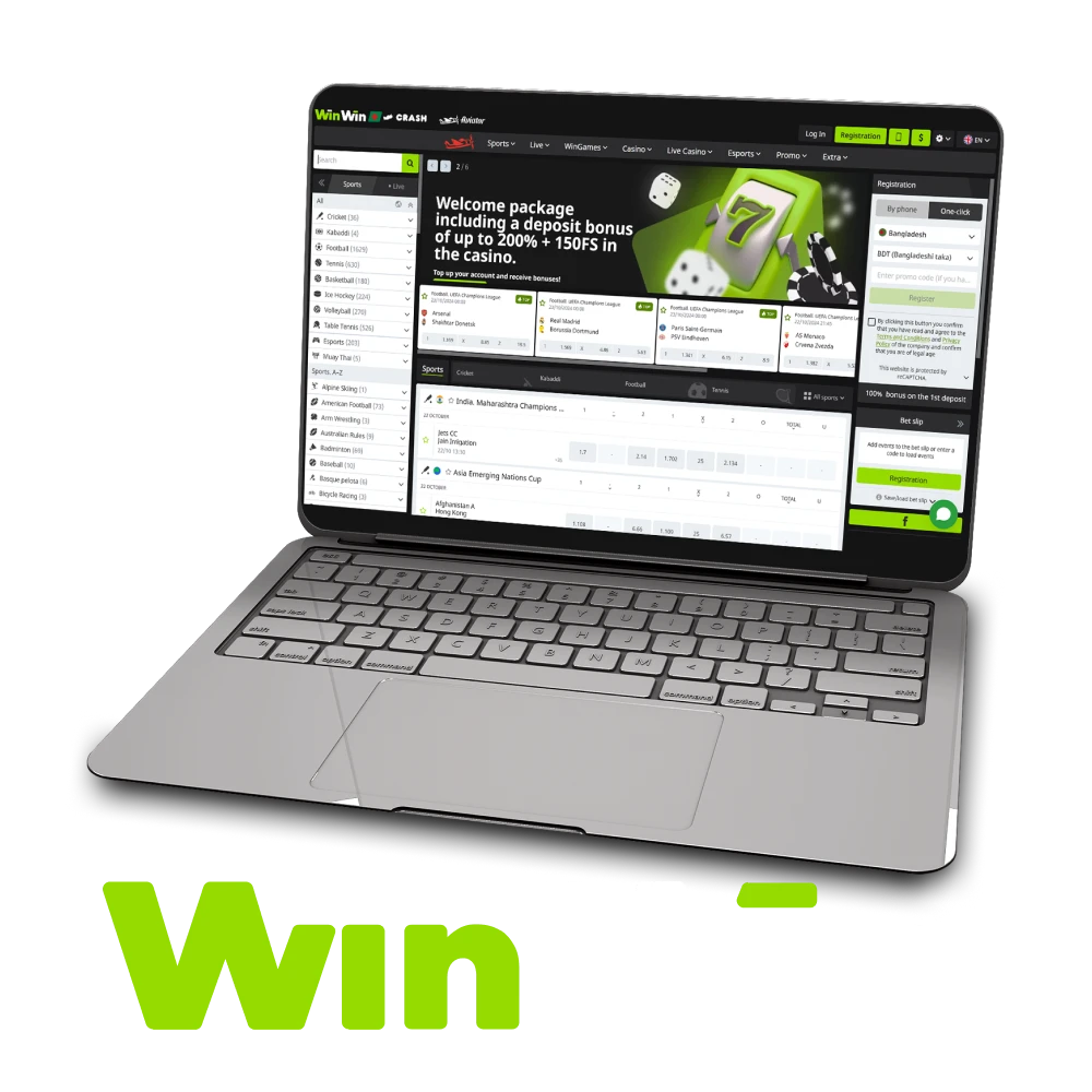 WinWin is a major betting site and online casino.