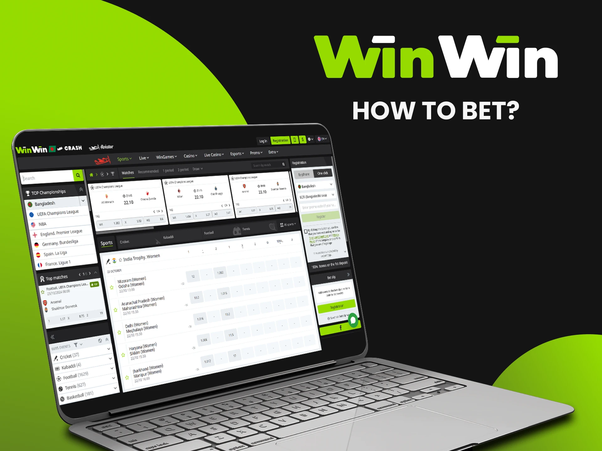 What you need to do to start betting on the WinWin platform.