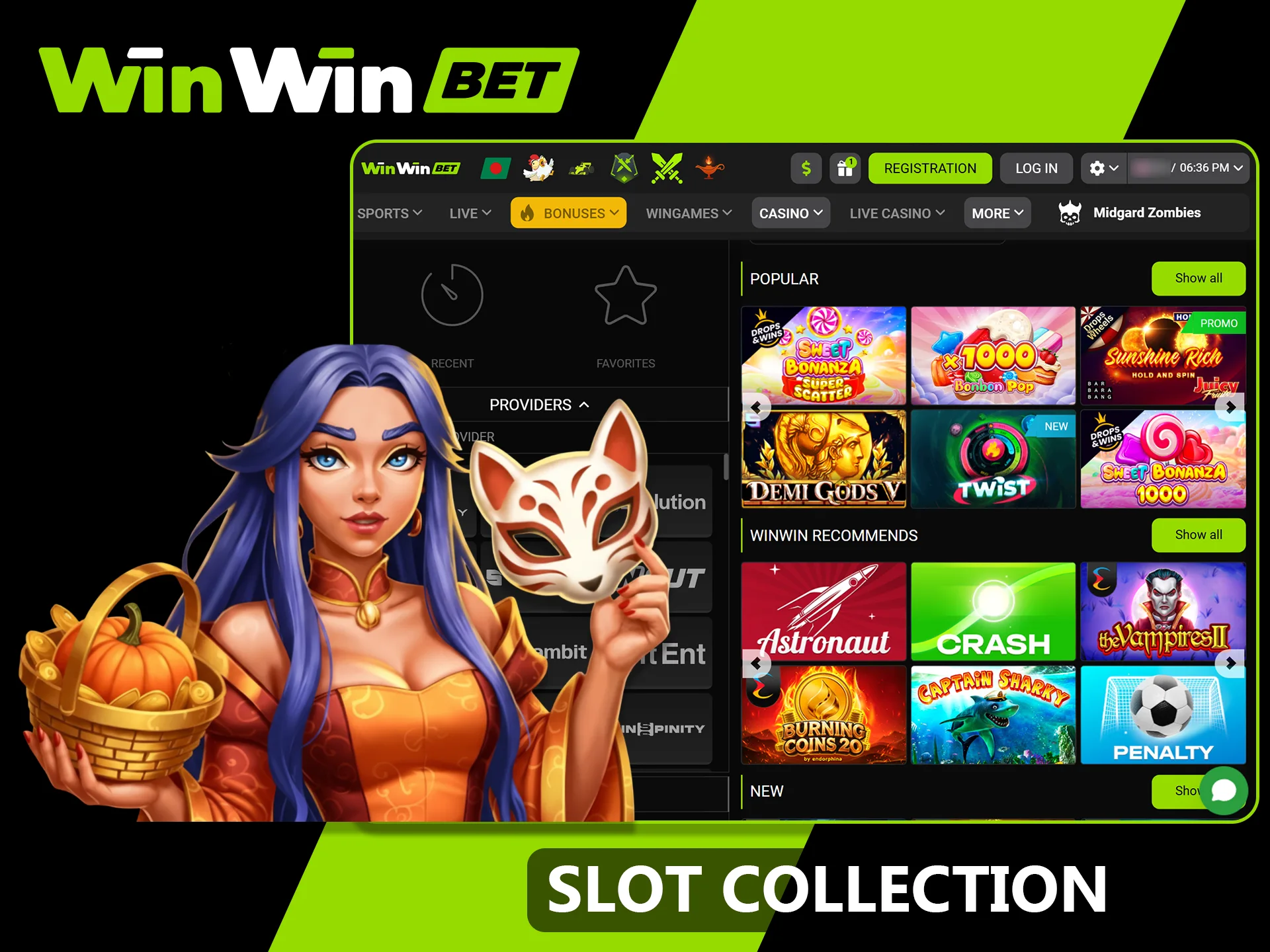 Huge selection of casino games and sports at WinWin.