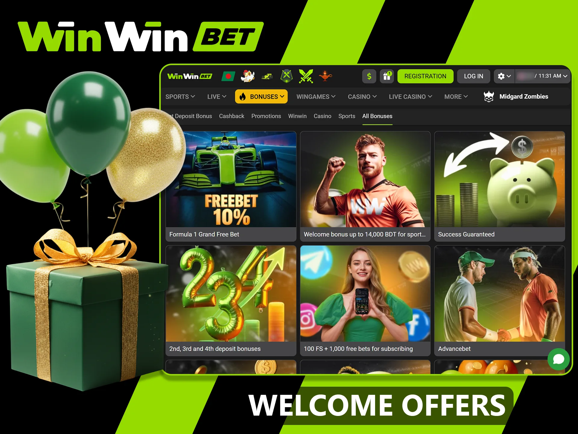 Interesting welcome bonuses for newcomers at WinWin.